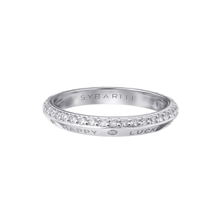 Bague Fortune Band en or blanc avec diamants blancs