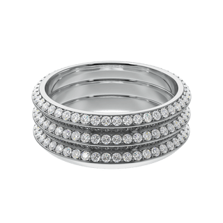 Bague Fortune Triad en or blanc avec diamants blancs