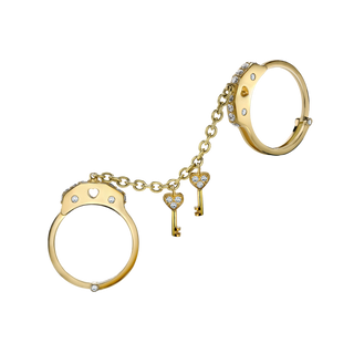 Bague Menottes en Or Jaune avec Diamants