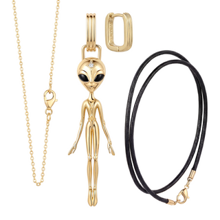 Diamond Set in 18K Vermeil Gold – She’s an Alien