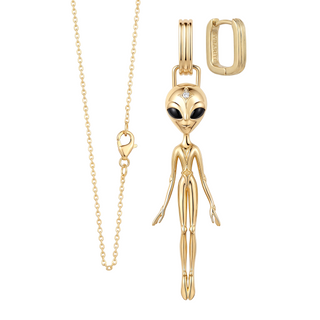 Diamond Set in 18K Vermeil Gold – She’s an Alien