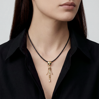 Diamond Pendant in 18K Vermeil Gold – She’s an Alien