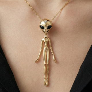 Diamond Set in 18K Vermeil Gold – She’s an Alien