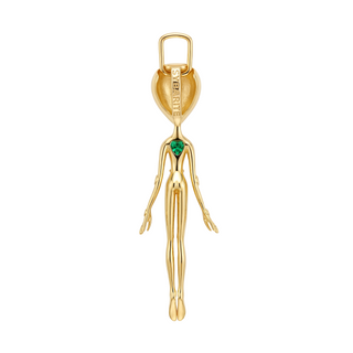 Diamond Pendant in 18K Vermeil Gold – She’s an Alien