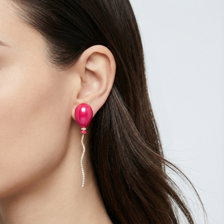 Classic Candy Pink Mono Balloon Earring