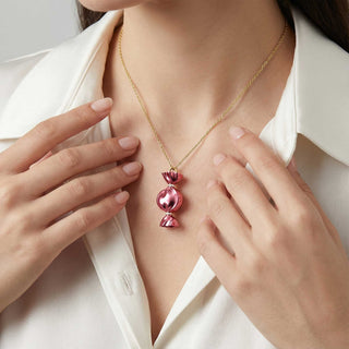 Pink Candy Pendant | Mono Earring