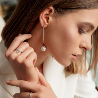 Cross Ring in White Gold