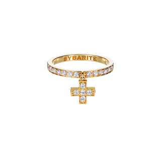 Cross Ring in Yellow Gold