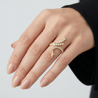 Bague étoile filante